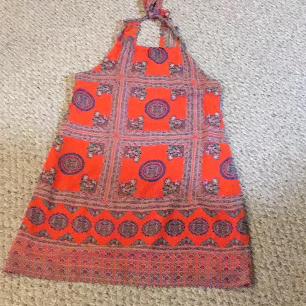 COPY - Lulu Orange Halter Mini Dress